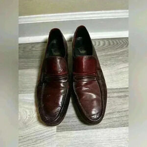 Florsheim Men Shoes leather OX blood Burgundy Loafer dress‎ casual. Size 9 1/2 B